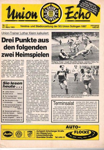 Fussball programmheft 82 83 - fussball-programmheft, 82/83