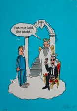 Max Giermann - Karl Lagerfeld handsignierter Siebdruck