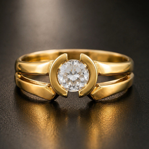 Eleganter damenring aus 333er - damenring,