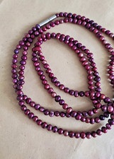 Perlenkette RH/BRO, 115  cm von „Pierre Lang“ - wunderschönes, edles Rot!