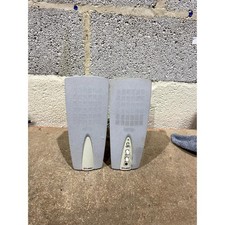 Paar Labtec LCS-1030 Computer Lautsprecher weiß Stereo Lautstärkeregler & Bassregler