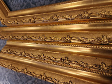6-eck Bilderrahmen Jugendstil Ornament Leisten Gold antik Leiste 114x85 zerlegt