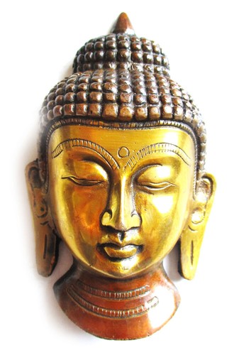 Buddha kopf messing - buddha,