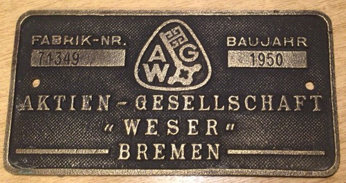 Builders plate tram schild ag - plate,,