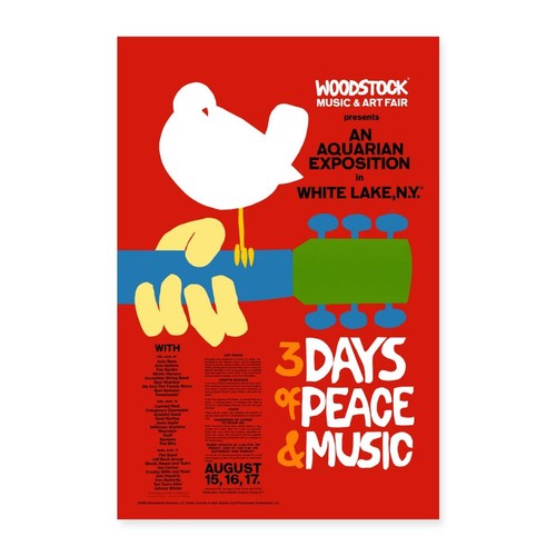 Woodstock festival poster - festival,