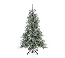 Weihnachtsbaum künstlicher Tannenbaum Schnee+LED-Beleuchtung Fichte 150cm B-Ware