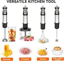 1000W Stabmixer Elektrischer Stabmixer Set 5 in 1 Pürierstab Handmixer 6 Gänge