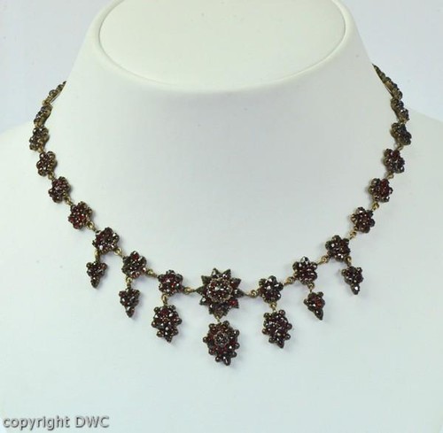 Granatcollier antik trachten - antik,
