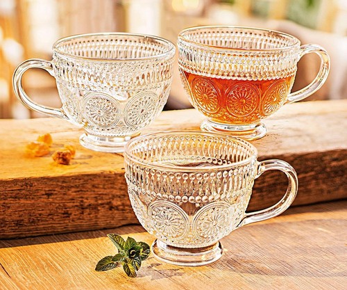 3er pack glastassen teatime - glastassen,