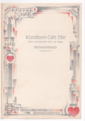 Hag kaffee 1929 blanko - kaffee, ab
