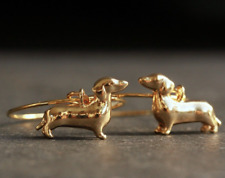 Creolen Dackel Ohrring vergoldet Hund Dachshund Geschenk Tierschmuck Mutter Frau
