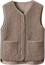 Weste Damen Ärmellose Teddy