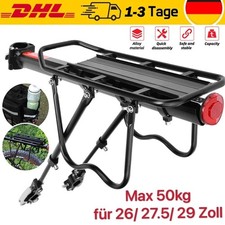50kg Fahrrad Alu Gepäckträger verstellbar Mountainbike MTB hinten 26/27/28 Zoll