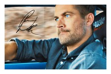 Paul Walker signierter A4 Foto