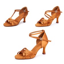 Latin Tanzschuhe geschmiedete weiche Sohlen Tanzschuhe Satinschuhe Übungsschuhe