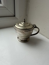 Vintage versilberter Senftopf