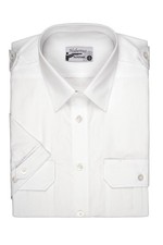 HUBERTUS Herren Pilotenhemd 1/2 Arm weiß Schützenhemd Musikerhemd