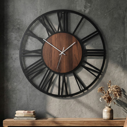 Große wanduhr metall - große,
