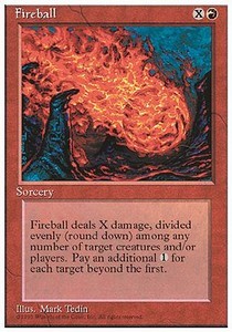 Magic mtg fireball 4ed - fireball, 4ed-
