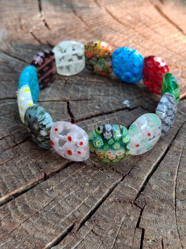 Vintage murano millefiori glas - vintage,