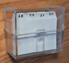 Karteikartenbox Karteikasten DIN A8 transparent mit A-Z Registerblättern