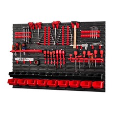 Profi Werkstatt Ordnungssystem Werkzeugwand Lochwand Stapelboxen Set 65-tlg