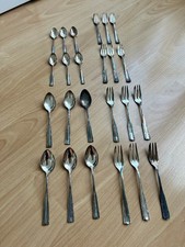 Besteck Set zum Dessert versilbert - Vintage ca. 80er - 24-teilig