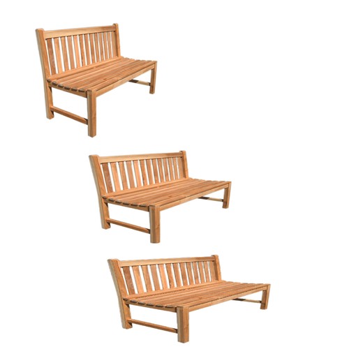 Premium teak gartenbank - teak,
