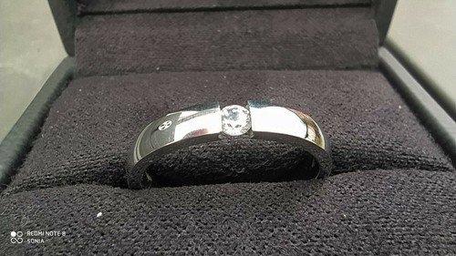 Edelstahl solitär ring - solitär,