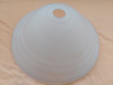 WEISS GEFLAMMTEN LAMPENSCHIRM FÜR PENDEL-/STEH-/HÄNGELEUCHTE, ALABASTERFARBIG