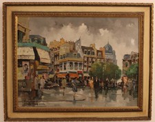 Gemälde Ölbild Signiert Max Moreau Frankreich Paris Malerei Ölgemälde Antik