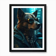 Cyber Hund mit Schutzbrille 1