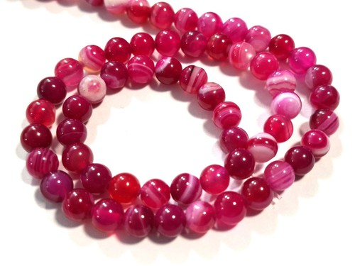 Achat 6mm fuchsien farben