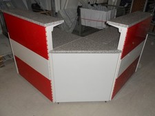 Ecktresen Kassentheke Verkaufstisch Tresen Tego 165x165cm mit Aufsatz Eden