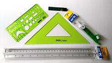 Schulset Geometrie Lineal Geodreieck Zirkel Feinminen Schablone Markenprodukte