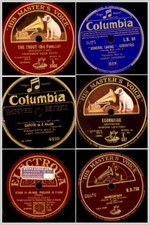 6x "ZAUBER DES PIANOS" auf Schellackplatte, Casadeus, Petri, Levitzki.... Set107