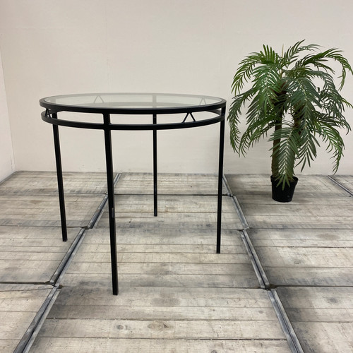 Stehtisch schwarz glas eisen - stehtisch,