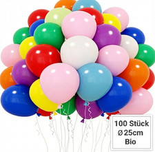 100x Luftballons Bunt Bio