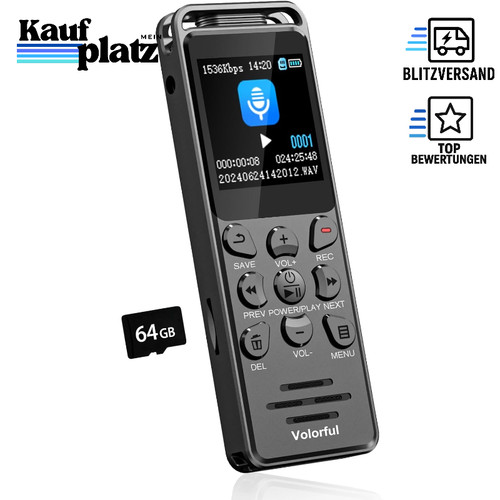 Diktiergerät digital 80gb - diktiergerät,