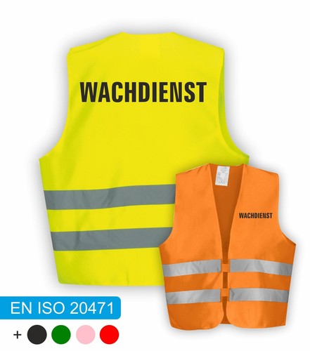 Wachdienst warnweste - warnweste, |