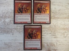 3x FOIL Mogg Flunkies - Fire & Lightning Deck - NM - English - OOP MTG Goblins