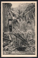 AK Stuttgart, Altes Schloss, Brandschaden und Eisbildung nach Feuerwehreinsatz 