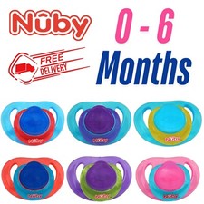 Nuby Silikon Classic Kieferorthopädische Schnuller Schnuller bunt wd Noppen 0-6 Monate