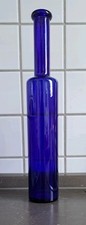 Kobaltblaue Glas Flasche 35cm Hoch