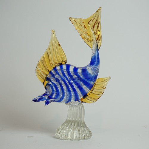 Große glas statue - statue, fisch