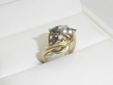 Saphir Diamant Ring 585 Gelbgold 14K Gold 4,21 g Verlobung RG 46 - 14,6 mm 9052