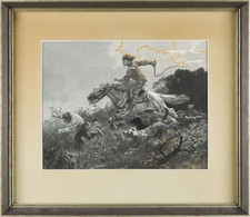 Originale Gouache auf Papier