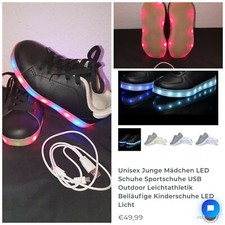 TURNSCHUHE MIT LED Blinkschuhe Schuhe Leuchtschuhe Kinder Spielzeug gebraucht 