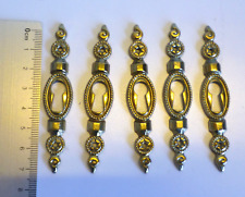 5x alte Schlüsselschilder Messing Zier Blende Möbel Schlüssel Rosette Abdeckung