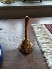 Vintage Tischglocke Handglocke Messing Hochglanz